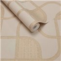 Tapete Modern Geometrisch In Cremeweiß Und Gold · Eijffinger Calm Crafted 363263