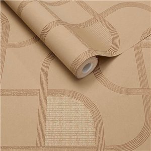 Papier peint moderne géométrique d'arches beige sable