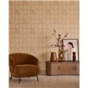 Wallpaper Modern Geometric Arches Sand Beige · Eijffinger Calm Crafted 363264