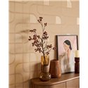 Papier peint moderne géométrique d'arches beige sable · Eijffinger Calm Crafted 363264