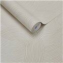 Wallpaper with Wavy Lines Cream White · Eijffinger Calm Crafted 363271