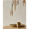 Tapete mit Wellenmuster Cremeweiß · Eijffinger Calm Crafted 363271