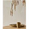 Papel pintado de ondas blanco crema · Eijffinger Calm Crafted 363271