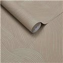 Wallpaper with Wavy Pattern in Subtle Beige · Eijffinger Calm Crafted 363272