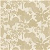 Papel pintado botánico de hojas beige y blanco