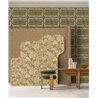 Papel pintado botánico de hojas y árboles verde caqui · Casamance Tressora 76900202