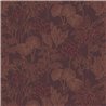Papel pintado botánico con hojas y flores en burdeos y dorado · Casamance Tressora 76900712