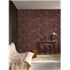 Wallpaper Botanical Leaves and Flowers in Burgundy and Gold · Casamance Tressora 76900712