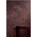 Tapete Botanisch Blätter und Blumen in Bordeaux und Gold · Casamance Tressora 76900712