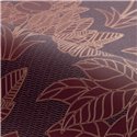 Papel pintado botánico con hojas y flores en burdeos y dorado · Casamance Tressora 76900712