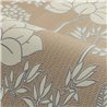 Botanical wallpaper of beige and white plants and flowers · Casamance Tressora 76902650
