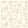 Papier peint feuilles botaniques blanc et doré