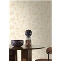 Papier peint feuilles botaniques blanc et doré · Casamance Tressora 76910916