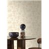 Papel pintado de hojas botánicas blanco y dorado · Casamance Tressora 76910916