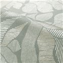 Papier peint feuilles vert grisé et beige · Casamance Tressora 76911120