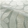Papier peint feuilles vert grisé et beige · Casamance Tressora 76911120