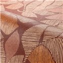 Wallpaper with Abstract Leaves in Terracotta and Orange · Casamance Tressora 76911222