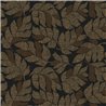 Papel pintado de hojas botánicas negro y dorado