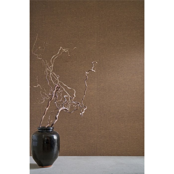 Papel pintado efecto rafia marrón · Casamance Tressora 76922446