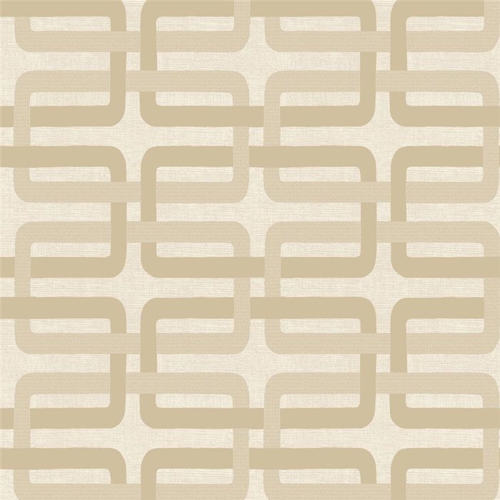 Papel pintado geométrico entrelazado beige claro · Casamance Tressora 76932854