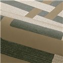 Wallpaper Geometric Interlocking Khaki Green and Beige · Casamance Tressora 76932956
