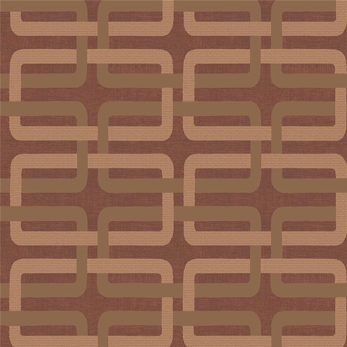 Geometric Interlocking Links Brown Wallpaper · Casamance Tressora 76933058
