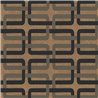 70s Geometric Wallpaper Brown and Black