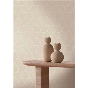 Papel pintado geométrico beige 2
