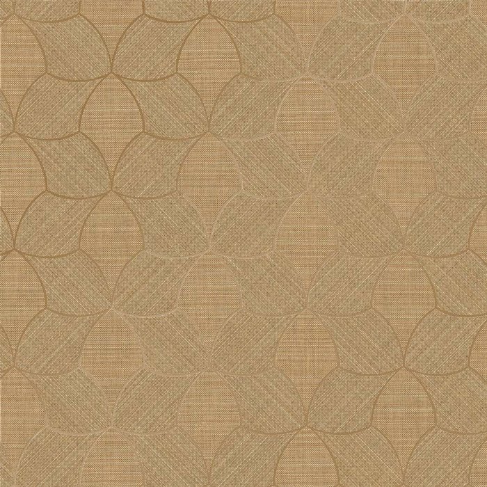 Geometric Woven Effect Wallpaper Camel and Gold · Casamance Tressora 76943466