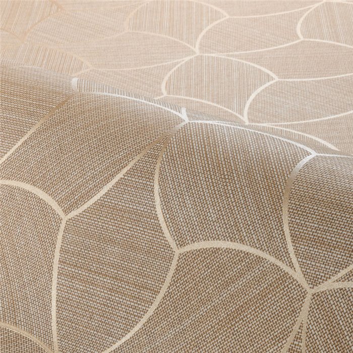 Geometric Woven Effect Wallpaper Camel and Gold · Casamance Tressora 76943466