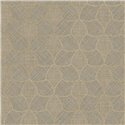 Papier peint effet textile géométrique beige et doré · Casamance Tressora 76943568