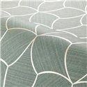 Papel pintado geométrico de formas curvas verde oscuro · Casamance Tressora 76943670