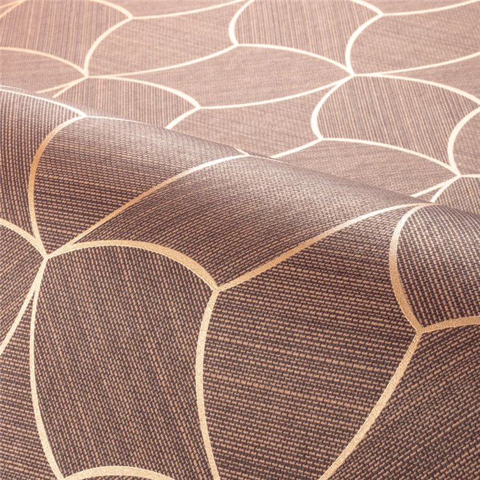 Papel pintado geométrico de granate y cobre · Casamance Tressora 76943976