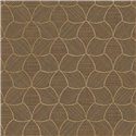 Papel pintado geométrico efecto textil marrón y dorado · Casamance Tressora 76944078