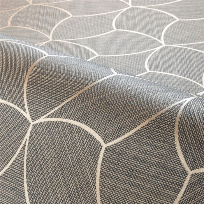 Papel pintado geométrico efecto textil marrón y dorado · Casamance Tressora 76944078
