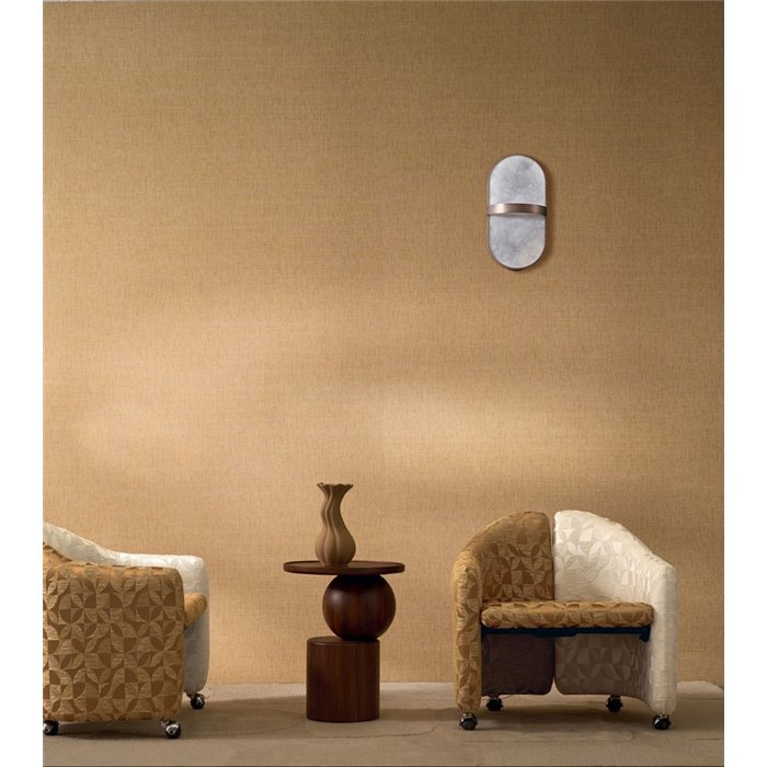 Papel pintado efecto textil de fibra camel · Casamance Tressora 76954384