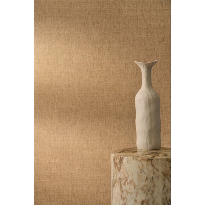 Papier peint effet textile fibre camel · Casamance Tressora 76954384