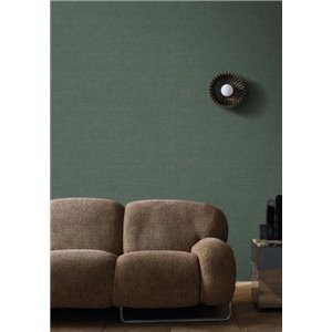 Papel pintado efecto textil verde oscuro 2