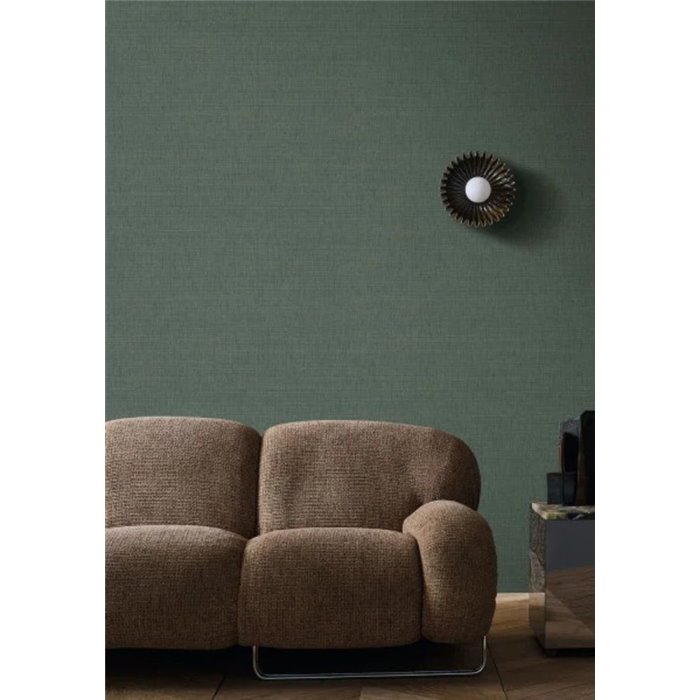 Wallpaper Textile Effect Dark Green · Casamance Tressora 76954588