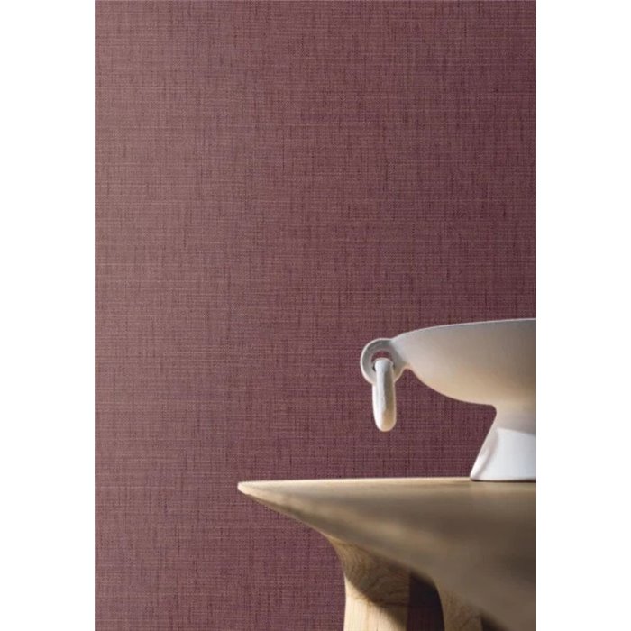 Papel pintado liso efecto textil violeta oscuro · Casamance Tressora 76954894