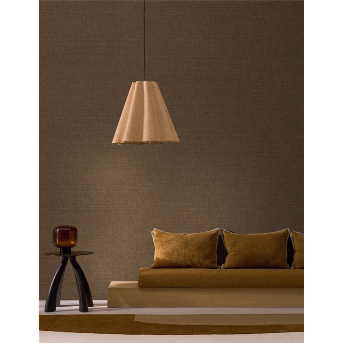 Textile Effect Wallpaper Dark Brown · Casamance Tressora 76954996