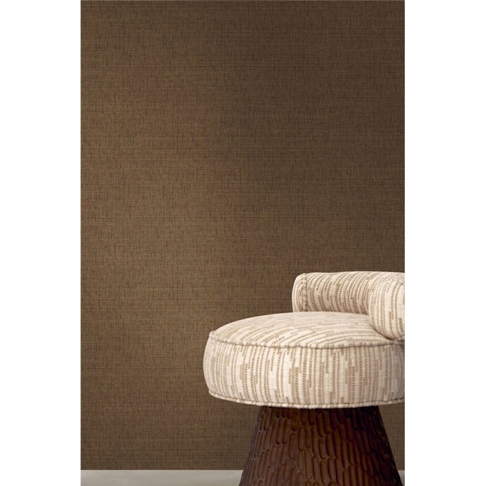 Textil-Effekt Tapete Dunkelbraun · Casamance Tressora 76954996