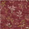 Papier peint japonais floral bordeaux
