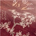 Papier peint japonais floral bordeaux · Casamance Legendes 70000304