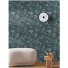 Japanese Wallpaper with Trees in Petrol Blue · Casamance Legendes 70000406