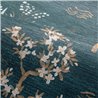 Papier peint japonais avec arbres bleu pétrole · Casamance Legendes 70000406