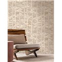 Papel pintado de árboles japoneses beige · Casamance Legendes 70040508