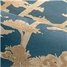 Papier peint japonais arbres dorés et bleu pétrole · Casamance Legendes 70040712
