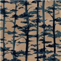Japanese Dark Blue Trees Wallpaper · Casamance Legendes 70040814