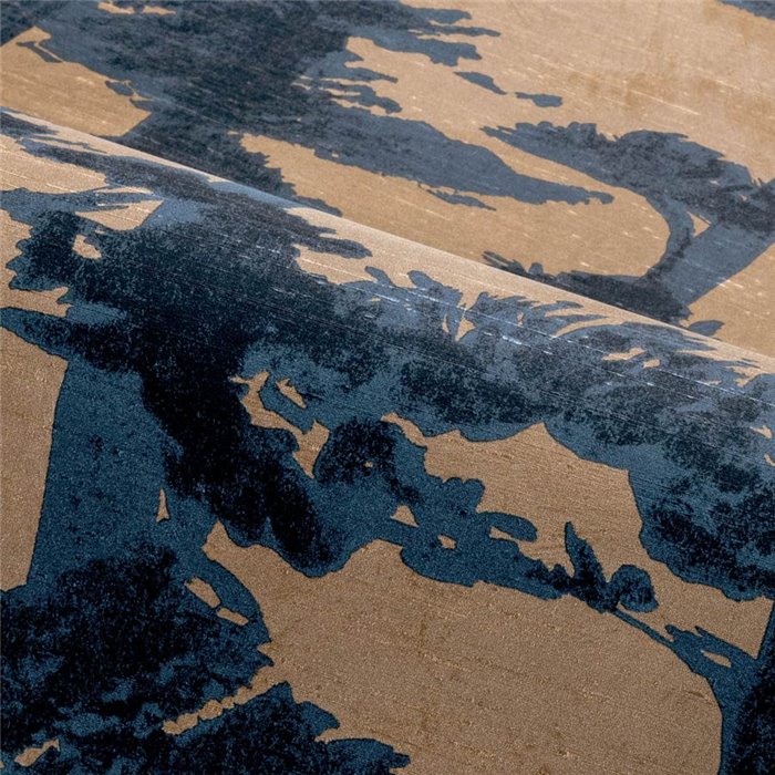 Papel pintado japonés de árboles azul oscuro · Casamance Legendes 70040814